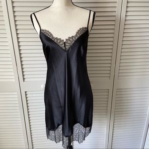Black Dress Satin Slip Dress Sz S